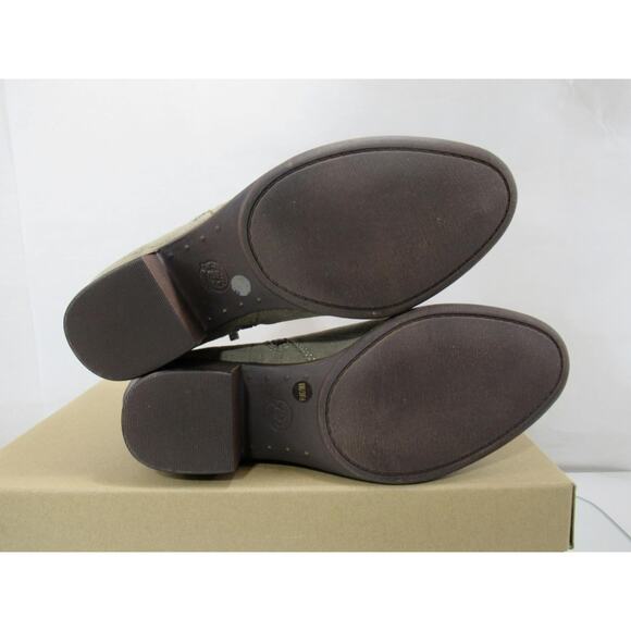 Lucky Brand Basel Size 8 Block Heel Booties Ankle Boots Fossilized Jupiter - Picture 7 of 8